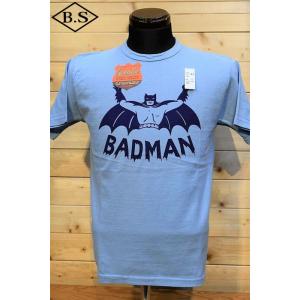 クッシュマン Tシャツ CUSHMAN 26644 プリントTシャツ BADMAN ブルー