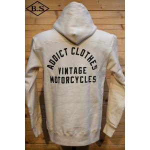 アディクトクローズ ADDICT CLOTHES スウェット ACV-SWP02 FLEECE LINED PADDED HOODIE ECRU｜barnstormer2