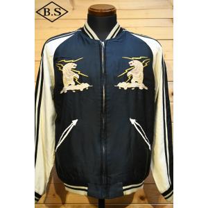 テーラー東洋 TAILOR TOYO スカジャン TT15492-119 Late 1950s Style Acetate Souvenir Jacket “POLAR BEAR” × “MOOSE” (AGING MODEL)  BLACK｜BarnStormer2号店
