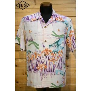 サンサーフ SUN SURF 半袖アロハ SS39218 "IRIS&DRAGONFLY" GREEN｜barnstormer2