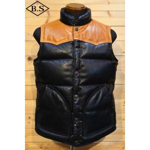 デラックスウエア DELUXEWARE レザーベスト D-24 HORSE DOWN VEST NA...