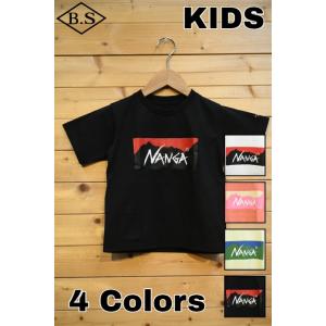 (KIDS)ナンガ NANGA キッズTシャツ ECO HYBRID BOX LOGO KIDS T...