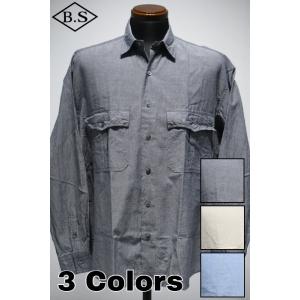 【sale20％OFF】ポータークラシック PORTER CLASSIC 長袖シャツ ROLL UP CHAMBRAY SHIRT ロールアップフランネルシャツ