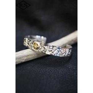 FIRST ARROW's（ファーストアローズ） K18付 平打12mm カラ草彫り