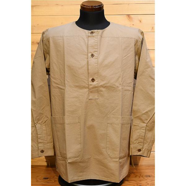 フェローズ 長袖シャツ PHERROW’S 21W-PPWS1 プルオーバーワークシャツ ベージュ