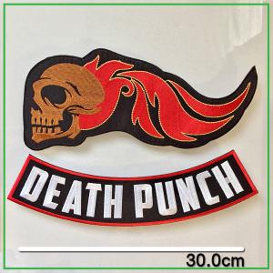 海外買付 / コンボ 09 / 特大 ★ DEATH PUNCH ★ LA SKULL RIDER ★ 刺繍ワッペン  一点物 ★ プラス MCパッチ 94
