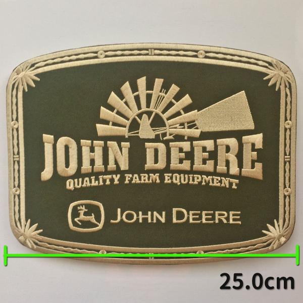 海外買付 1点モノ / JOHN DEERE 特大 刺繍ワッペン MC パッチ アイロン １点物