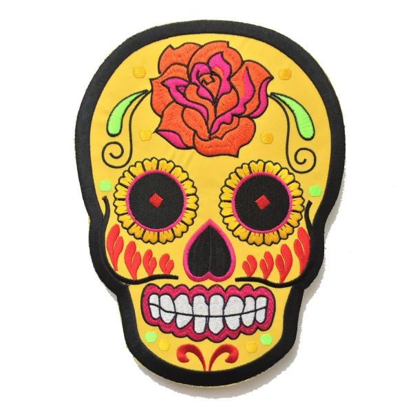 海外買付 / 特大 / MEXICAN SKULL スカル ワッペン BIGSIZE ハ ーレー ラ...