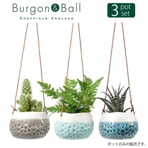 Burgon&Ball ベイビードッティ ハンギングポット フラワーポット 3色セット 植木鉢 鉢底穴なし 吊り鉢 おしゃれ 観葉植物 屋内 英国ブランドの商品画像