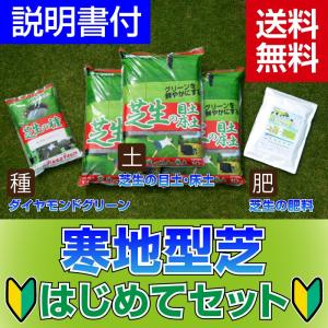 寒地型芝 はじめてセット 20平米(6坪)分 寒地型芝ダイヤモンドグリーンの種 目土3袋 肥料700ｇをセットで♪ 初心者｜baroness
