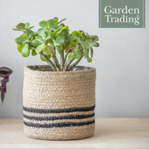 英国ブランド Garden Trading ストライプ 植木鉢カバー 麻 ジュート ガーデントレーディング ギフト｜baroness