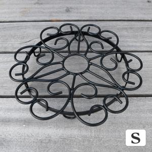 アラベスク フラワープレート 花台 アイアン製 Ｓサイズ