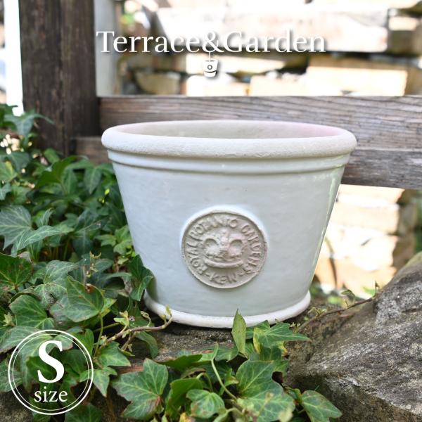 英国 Terrace&amp;Garden キューガーデン ロープランター ボーンホワイト Sサイズ 植木鉢...