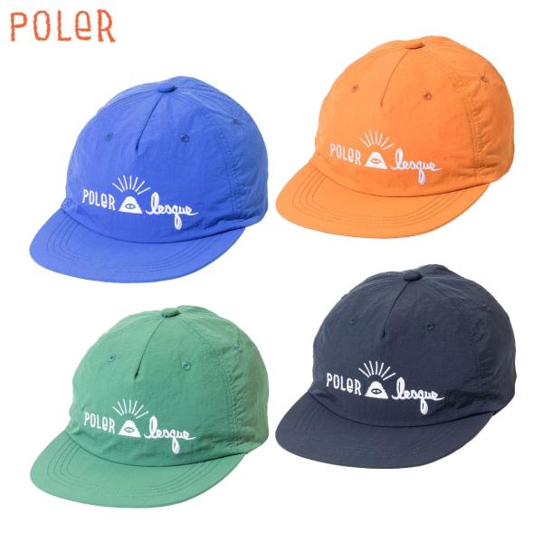 POLER ポーラー EMB NYLON CAP BLUE LIGHT ORANGE GREEN N...