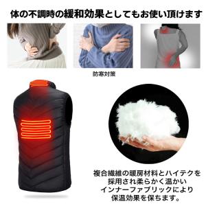 電熱ベスト ヒーターベスト 2020 ヒーター...の詳細画像3