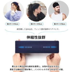 ヘアバンド メンズ スポーツ レディース 3本...の詳細画像3