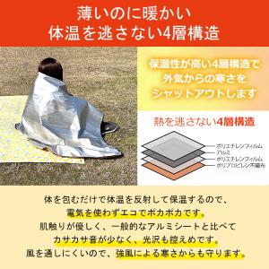 防災グッズ アルミシート 4層 アルミブランケ...の詳細画像5