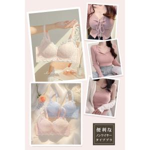 ブラジャー ショーツ セット ノンワイヤーブラ...の詳細画像3