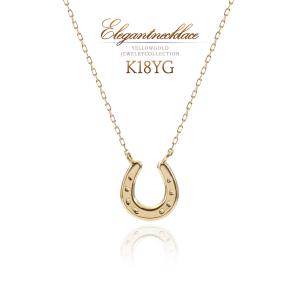 con affetto ネックレス K18ダイヤホースシューネックレス レディース