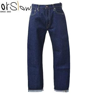 メンズ Orslow オアスロウ  SLIM FIT 107 13.7OZ ORIGINAL SELVEDGE DENIM デニム　ジーパン　ワンウォッシュ　01-0107-81｜bas-2nd