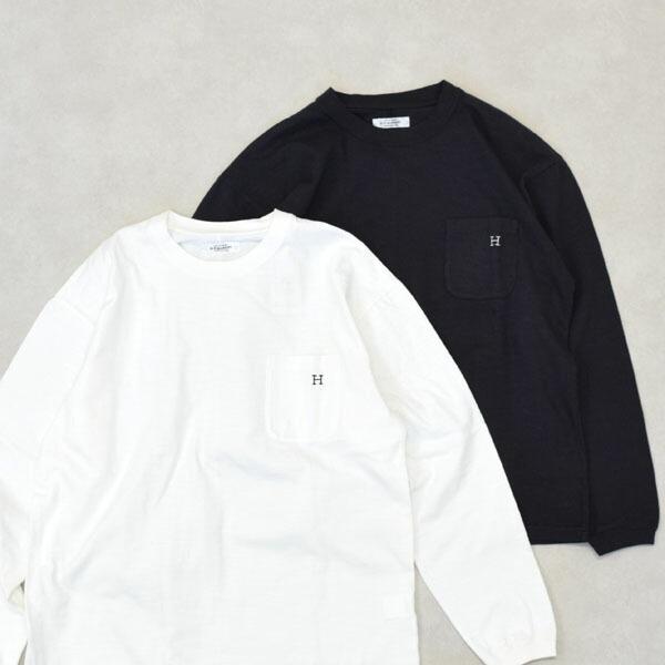 HOLLYWOOD RANCH MARKET ハリウッドランチマーケット スラブ天竺H刺繍ポケット付...