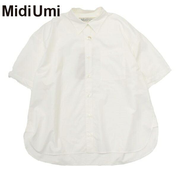 レディース 　MidiUmi　ミディウミ　half sleeve wide shirt　ハーフスリー...