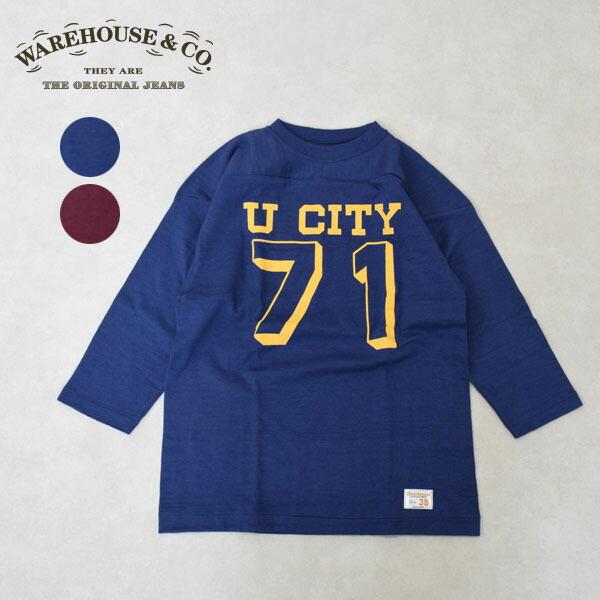 メンズ　WAREHOUSE　ウエアハウス　Lot 4063 7分袖フットボールT　カットソー　U C...