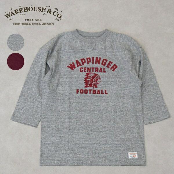 メンズ　WAREHOUSE　ウエアハウス　3/4 SLEEVE FOOTBALL T-SHIRT L...