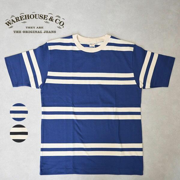 メンズ　WAREHOUSE　ウエアハウス　BORDER TEE　　半袖　クルーネック　ボーダーT　　...