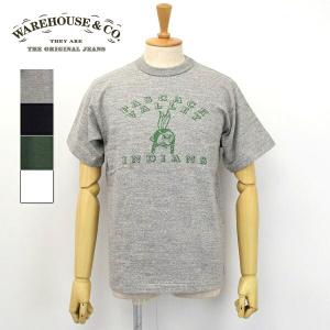 メンズ　WAREHOUSE　ウエアハウス　　半袖　クルーネック　フロント プリント　Tシャツ　PASCACK　4601