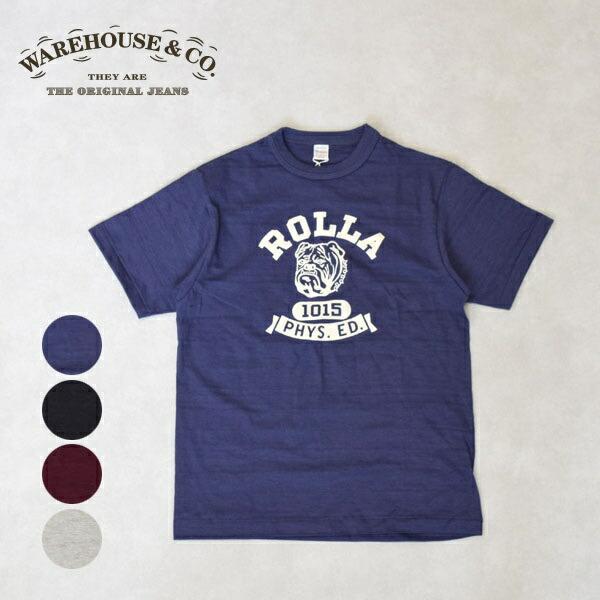 メンズ　WAREHOUSE　ウエアハウス　半袖　クルーネック　Lot 4601   ROLLA　プリ...