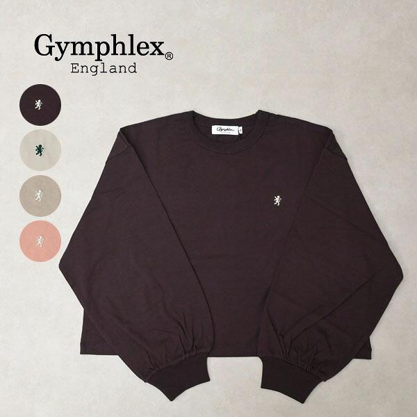 レディース Gymphlex ジムフレックス パフスリーブ クルーネック プルオーバー 長袖 カット...