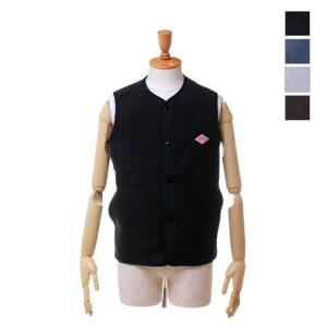 DANTON ダントン メンズ フリース ノーカラーベスト　JD-8940