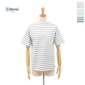 ORCIVAL オーチバル オーシバル レディース ボーダー コットンモヨン ボートネック 半袖Tシャツ　B245｜bas-clothing