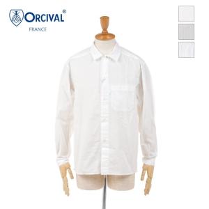 ORCIVAL オーチバル オーシバル メンズ 無地 ソリッド コットンボイル ポケット オープンカラーシャツ COTTON VOILE　RC-3756CNV｜bas-clothing