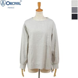 ORCIVAL オーチバル オーシバル レディース ボートネックプルオーバーシャツ 長袖シャツ　OR-B0019 STT｜bas-clothing