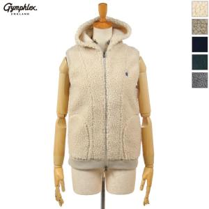 30%OFF Gymphlex ジムフレックス レディース ボア ダブルジップアップ フードベスト ボアベスト　J-0855 PL｜BAS-CLOTHING