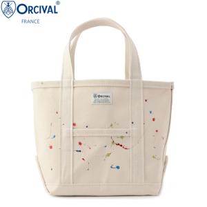 オーチバル オーシバル ORCIVAL ユニセックス コットン ペイント キャンバストートバッグ S 小さいサイズ TOTE BAG SMALL　OR-H0285 KWC-PT｜bas-clothing