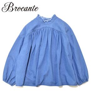 【期間限定ポイント】レディース/ Brocante【ブロカント】36-0287E 5ozデニム ヴロンブラウス【正規取扱】2024春夏｜bas-ec