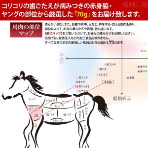 馬刺し 馬肉 熊本 厳選赤身C 弾力コリコリ部...の詳細画像2