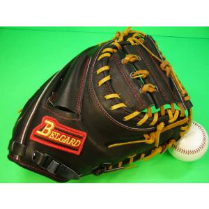 型付け無料 ベルガード BELGARD 硬式野球用 キャッチャーミット 日本製 ブラック×タンヒモ ...