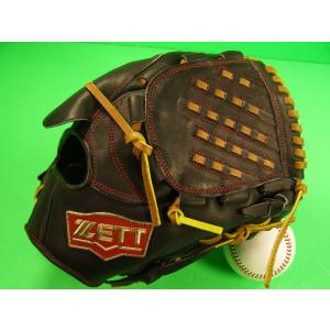 型付け無料 ゼット ZETT  硬式用 ソフトボール用 投手用 ブラック×タンヒモ PRO MODE...