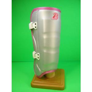 ベルガード BELGARD プロ仕様 フットガード 右打者用（左足に装着用）甲なし シルバー×ピンク...