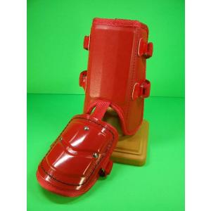 ベルガード BELGARD レッド レッグガード プロ仕様 合皮巻きタイプ フットガード ショートタ...