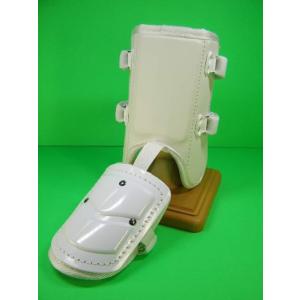 ベルガード BELGARD 高校野球対応 ホワイト レッグガード プロ仕様 合皮巻きタイプ フットガ...