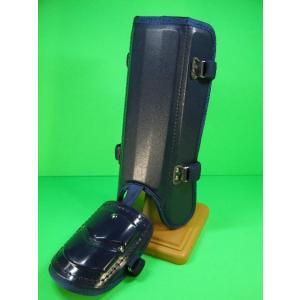 ベルガード BELGARD 高校野球対応 ネイビー レッグガード プロ仕様 合皮巻きタイプ フットガ...