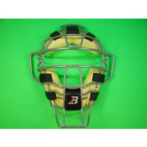 ベルガード BELGARD ソフトボール用 審判用マスク シルバー×クリーム Bマークシルバー付き ...