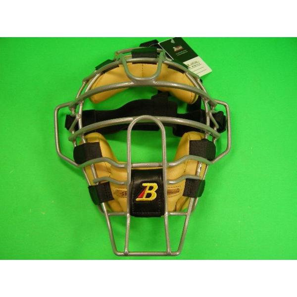 オーダー ベルガード  BELGARD 審判用マスク 硬式野球用 シルバー×クレスト Bマークゴール...