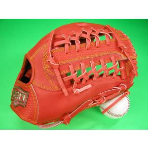 型付け無料 ゼット ZETT 硬式野球用 外野用 朱 オレンジ 高校野球対応カラー 標準サイズ 12...