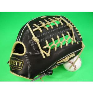型付け無料 ゼット ZETT 硬式野球用 ソフトボール用 兼用 オールラウンド用 大きめ ブラック×...